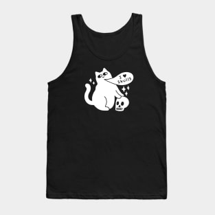 I Love Skulls Cat Tank Top